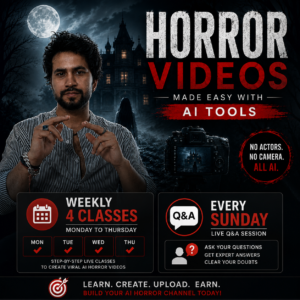 AI Horror Faceless Videos & Build ₹1L–₹5L/Month Without Face (Live Session)